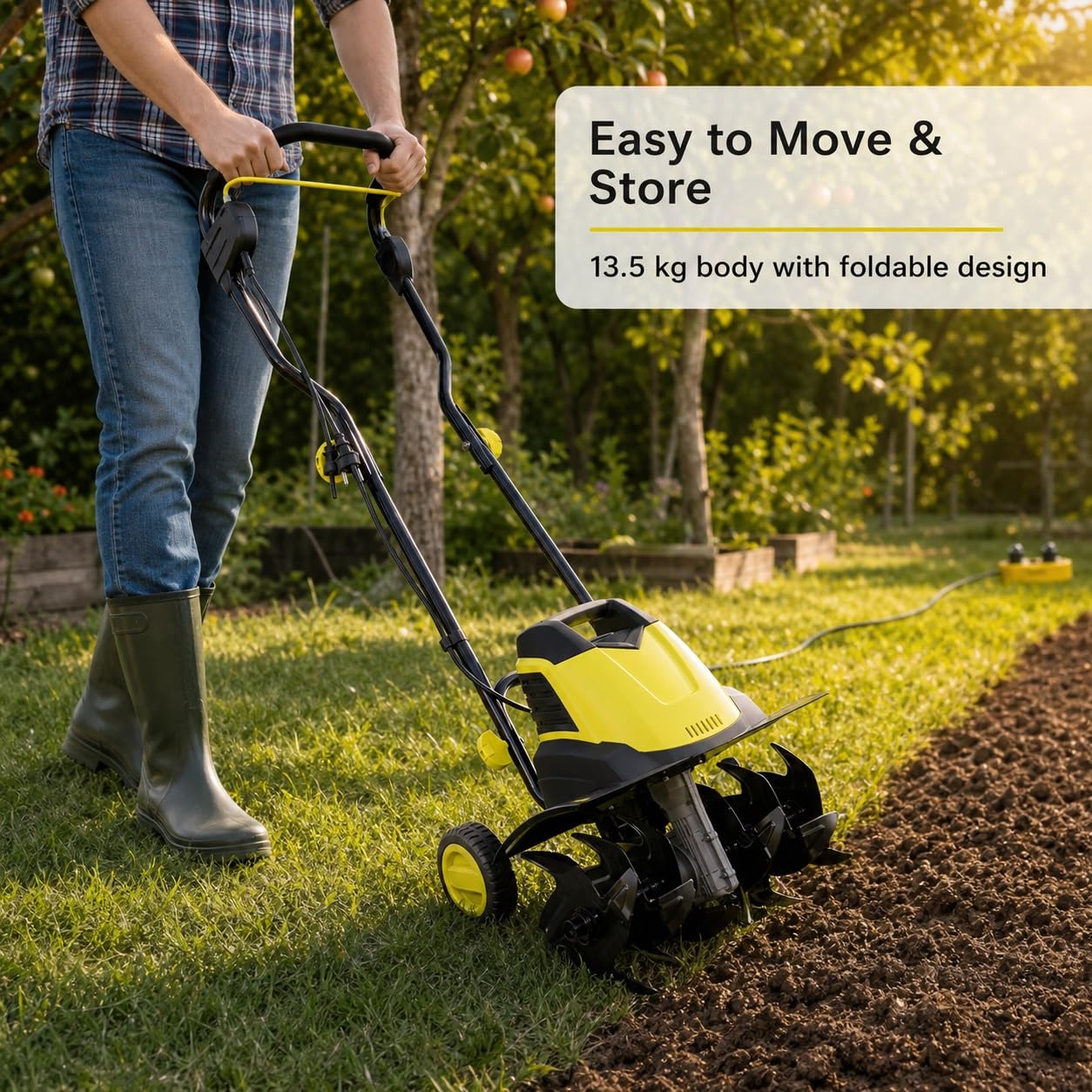 Motobineuse Électrique, Cultivateur de Sol Filaire 2400 W