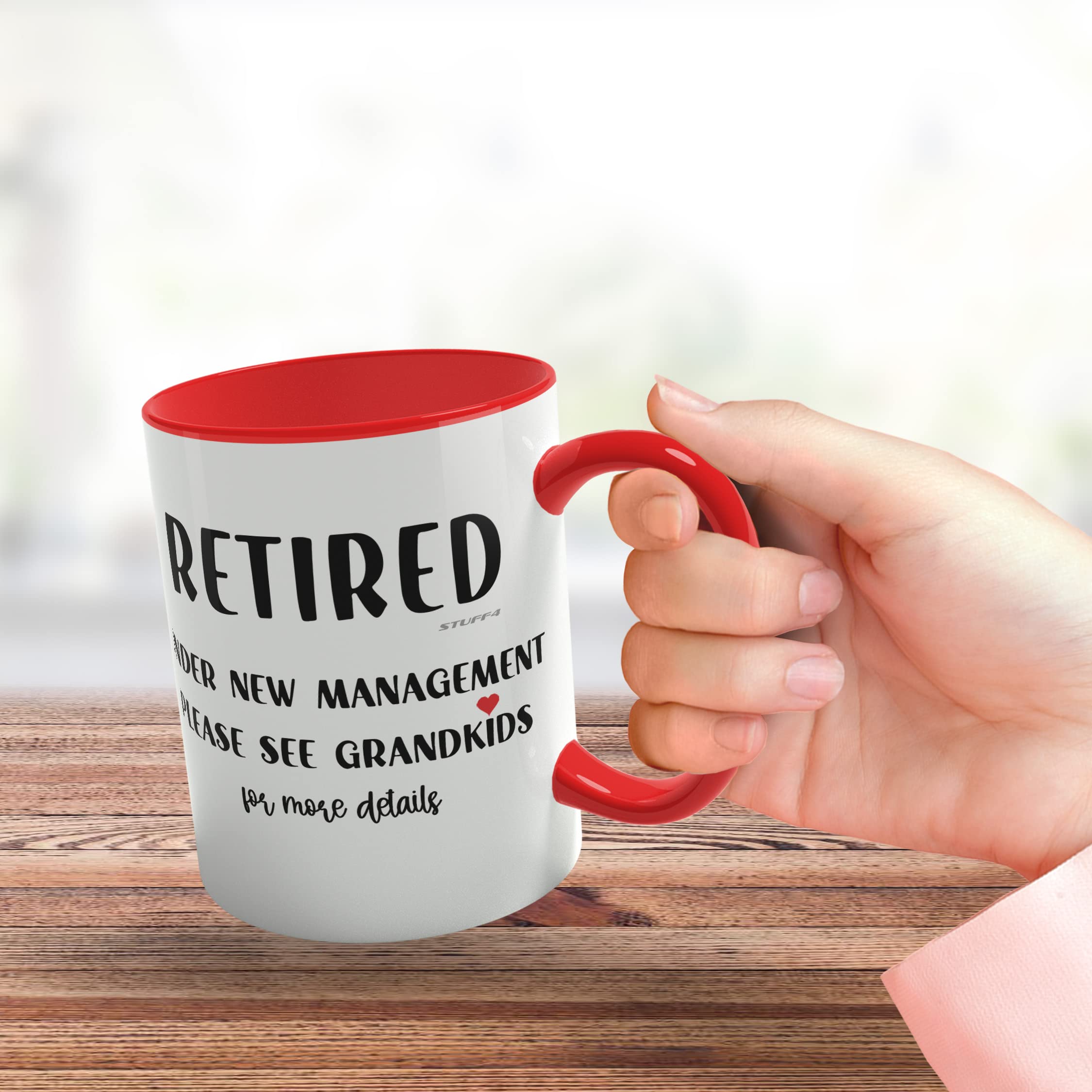 Stuff4 Funny Retirement Mugs - 11oz Red Ceramic Coffee Mugs, Happy Retirement for Men & Women, Leaving Gifts for Colleagues - Image 3