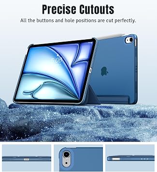 TiMOVO Case for iPad Air 11 Inch M4/M3/M2, Air 5th/4th Gen 10.9,Abyss Blue