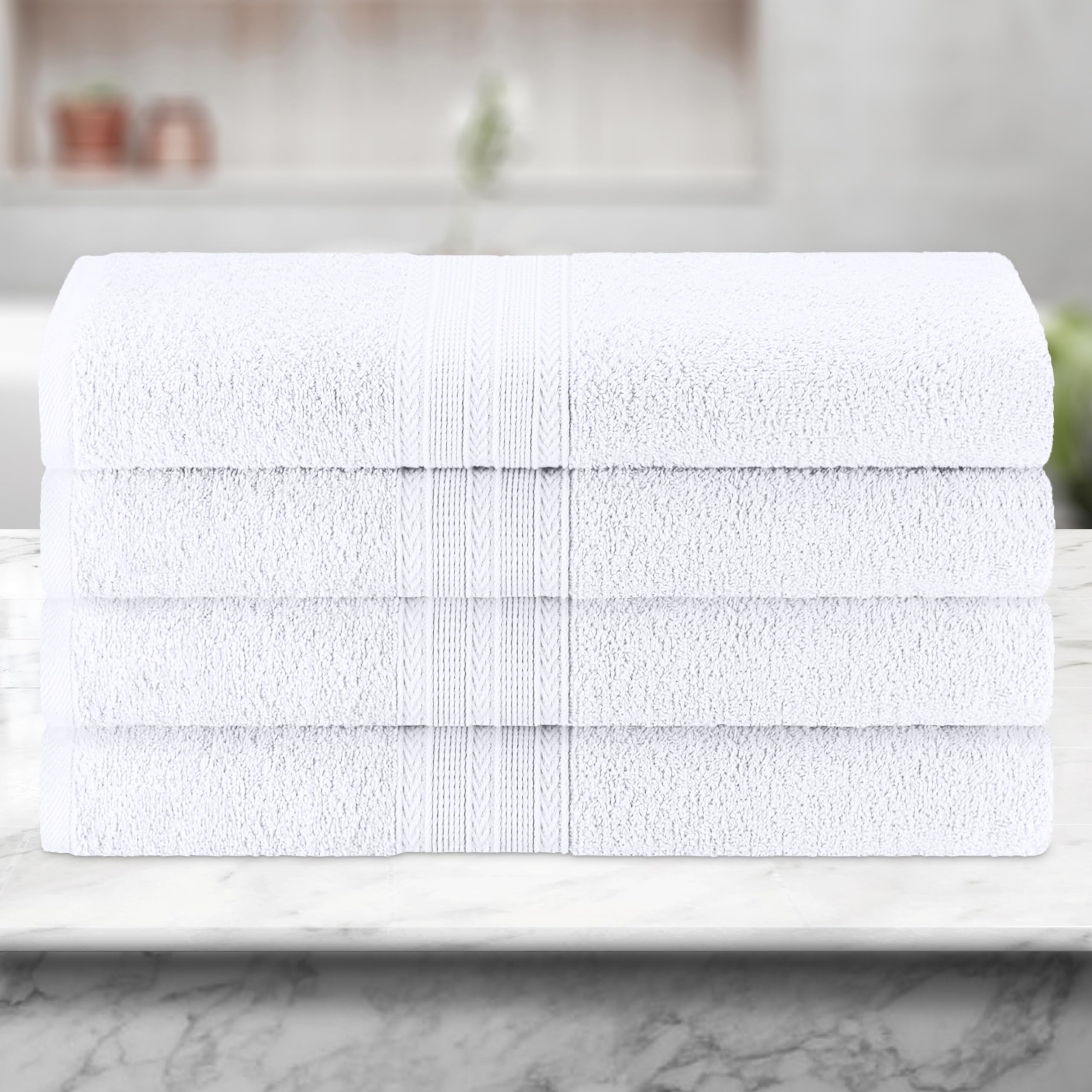 Serviettes de bain en coton de qualité supérieure lot de 4