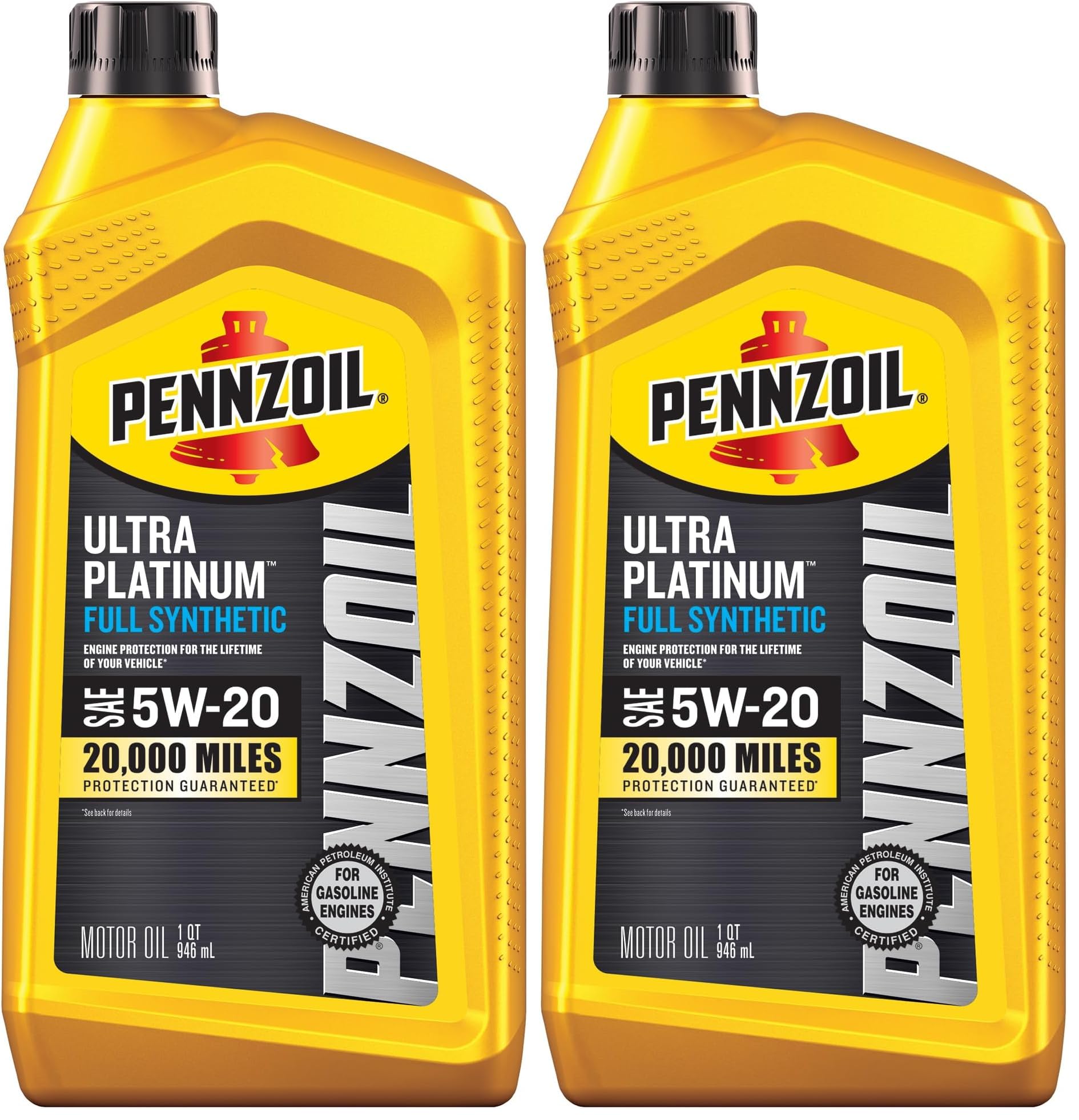 Ultra Platinum Full Synthetic 5W-20 Motor Oil (1-Quart, Single Pack) (Pack of 2)