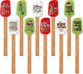Patelai 10 Pcs Christmas Silicone Spatula Xmas Decorating Pattern Spatul...