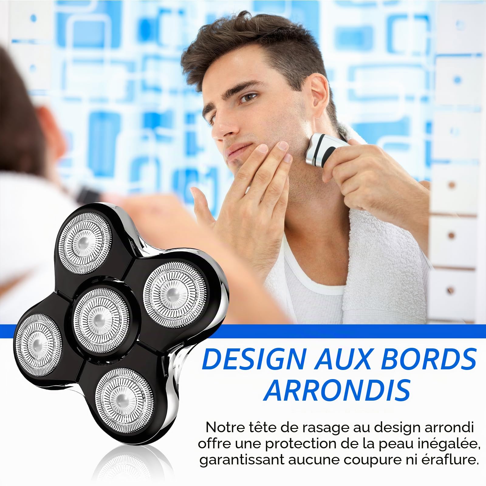 2 pièces de têtes de Remplacement pour Les tondeuses à crâne Remington XR7000, XR1500, XR1501, Rasage précis pour Hommes, Rasoir crâne Hommes