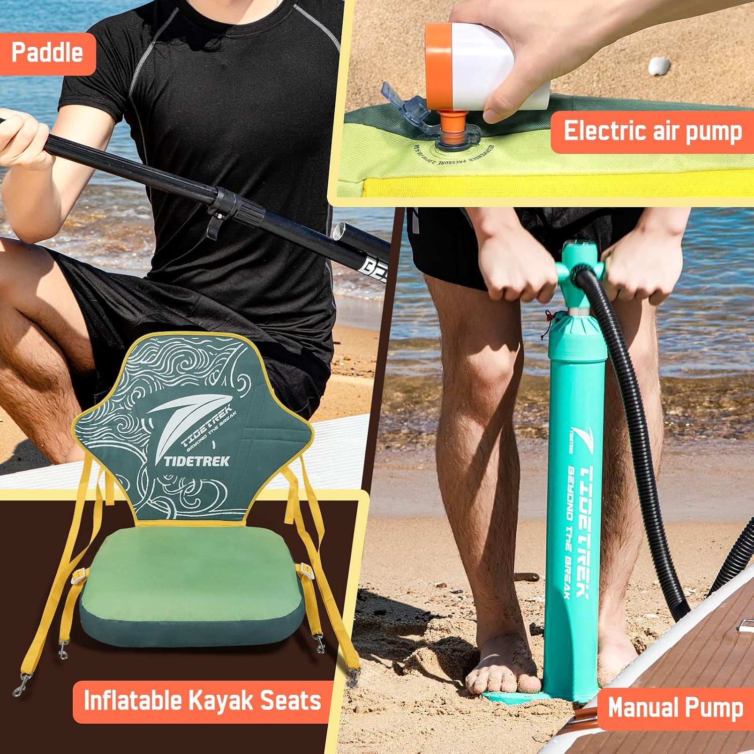 11'6" Inflatable Stand Up Paddle Boards, Premium SUP Accessories, Non-Slip Comfort Deck for Youth & Adults thumbnail