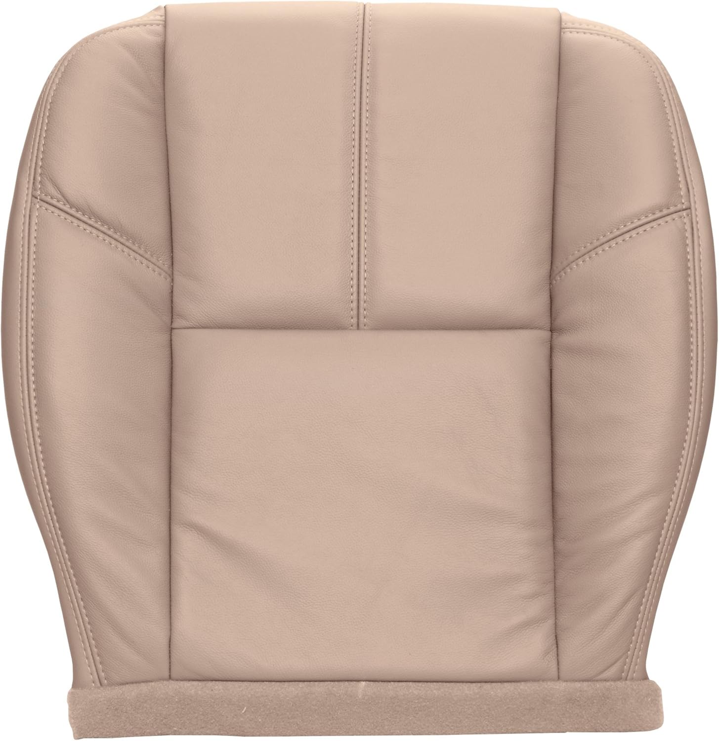The Seat Shop Driver Side Bottom Replacement Seat Cover in Light Cashmere (Tan) Leather (Compatible with 2008-2014 Chevrolet Silverado and GMC Sierra 2500/3500)