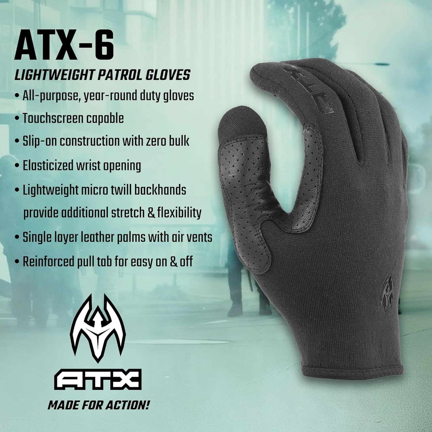 Damascus Gear: ATX6 Lightweight Patrol Gloves - Maximum Feel and Control, Touchscreen Capable
