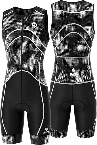 SLS3 Triathlon Suits Mens - Premium Trisuit Triathlon Men - Sleeveless, Quick Drying Tri Kit with Large Back Pocket