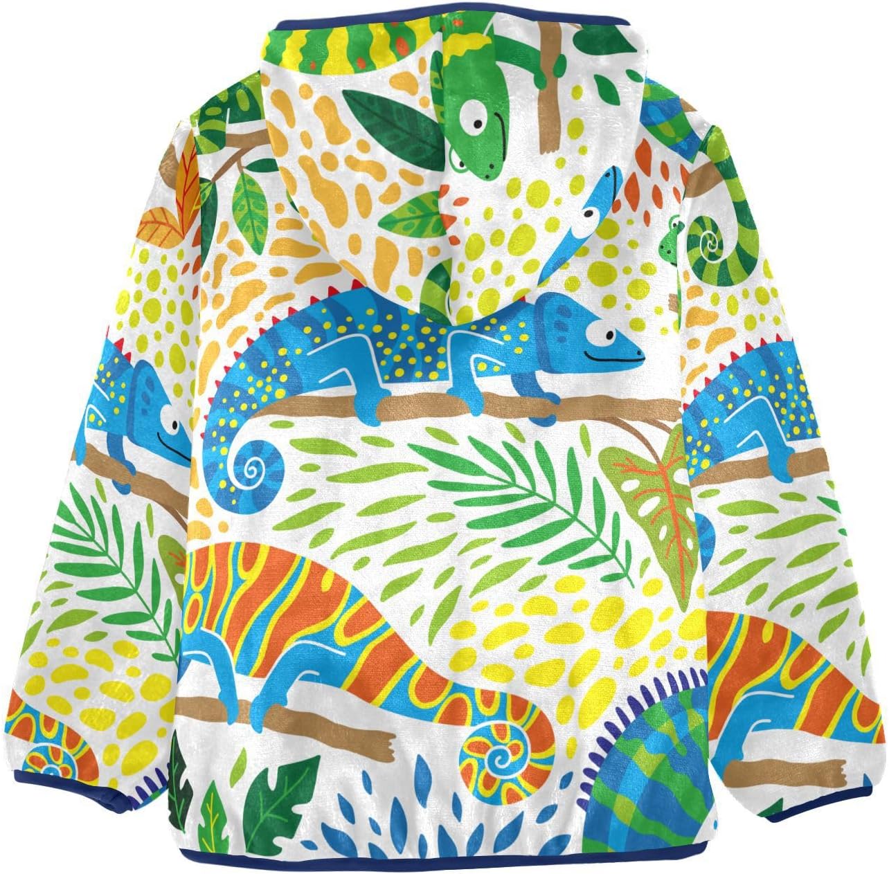Aflyko Boys Fleece Coat Blue Zip-Up Hoodie Girls Outerwear Kids Hooded Jacket