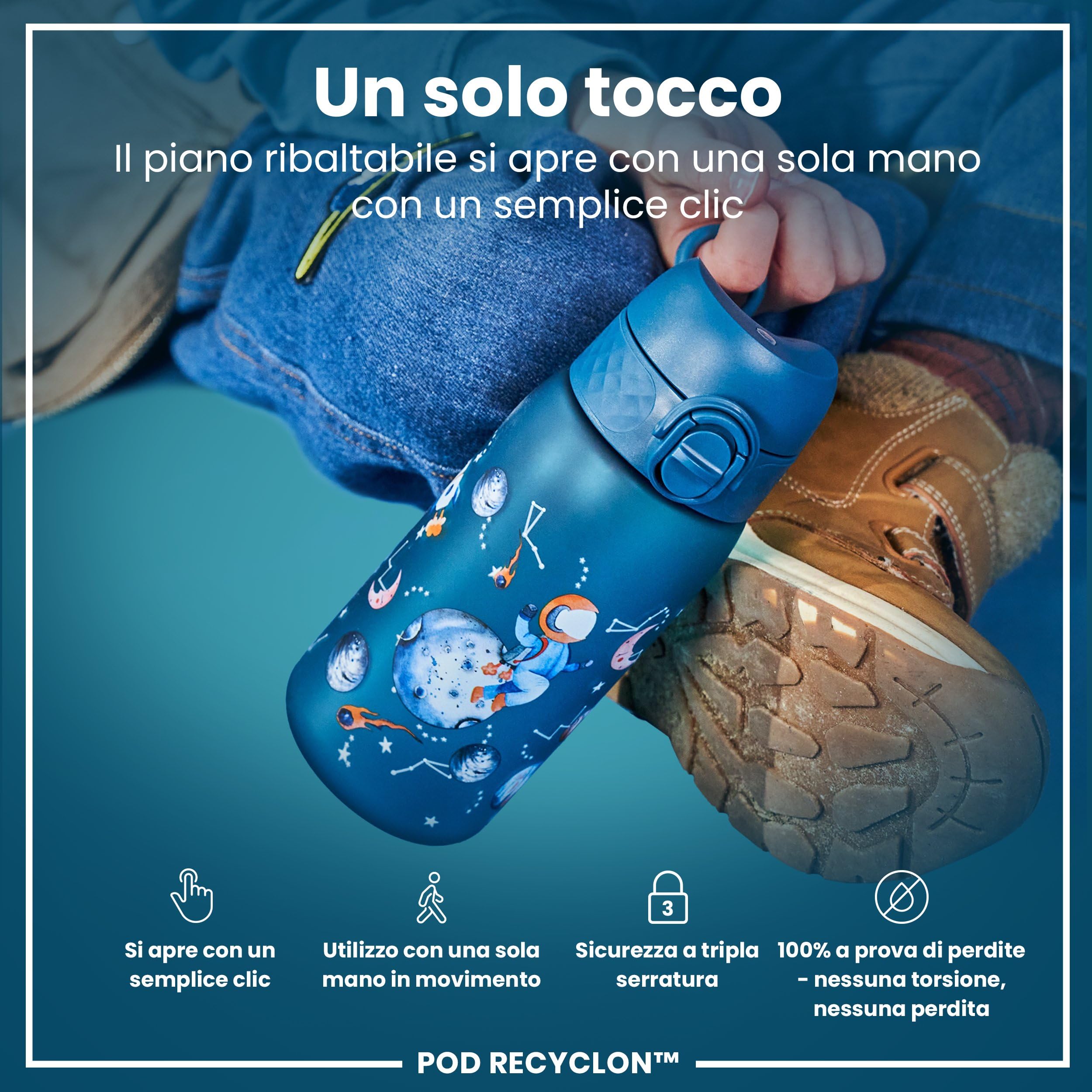 Borraccia Ion8 Per Bambini - Antigoccia, Senza BPA, Design Spaziale Con Maniglia - Foto 10
