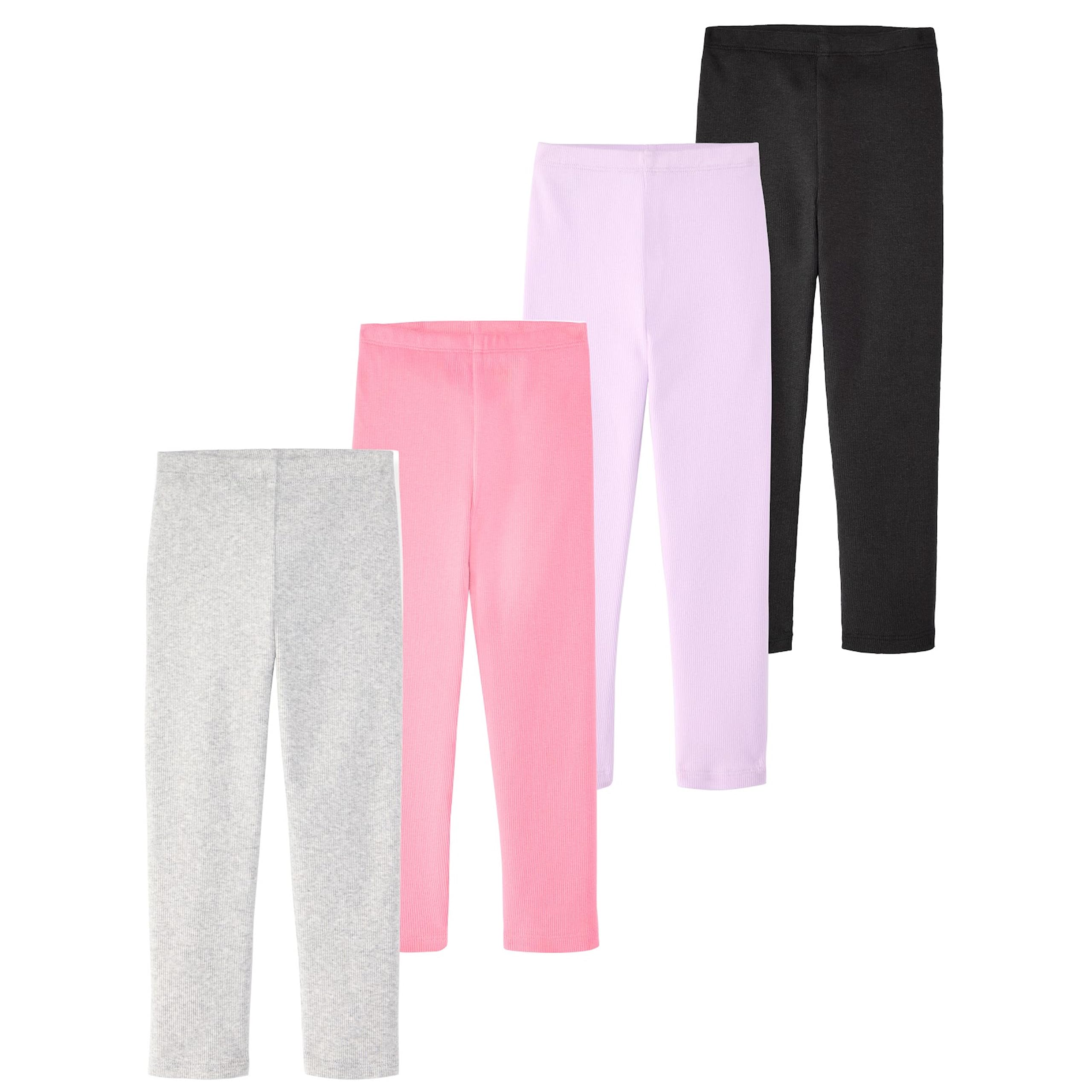 Garanimals Baby Toddler Girl Leggings - Machine-Washable Kids Clothes - Size 0-6T - 4 Pack
