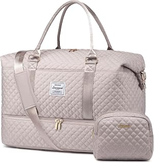 LOVEVOOK Travel Duffle Bag,Weekender Bags for Women with Shoe Compartment