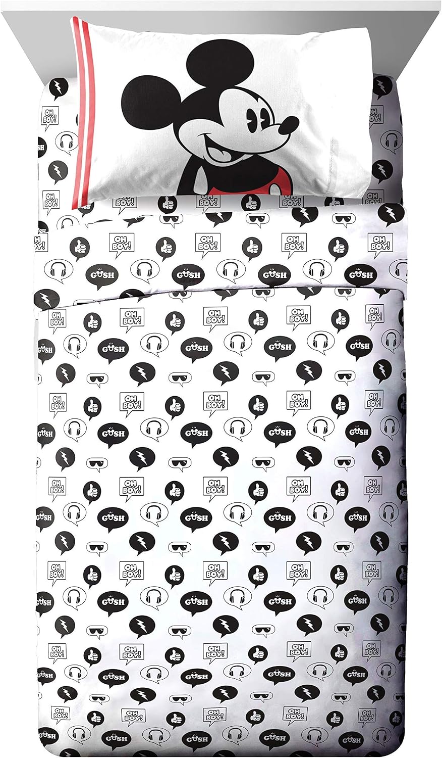Jay Franco Disney Mickey Jersey 5-Piece Twin Bedding Bundle- Includes Bed Set, Pillowcase image 4