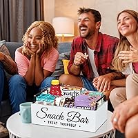 Vista 24 de Organizador de aperitivos para encimera, cubos de almacenamiento de despensa de madera con asas, organizador de barra de aperitivos para cocina