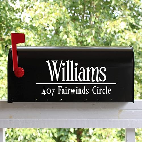 Vista 29 de Personalized Mailbox Numbers - Custom Reflective Vinyl Decal for Street Address - Decorative House Numbering - Gift 3DY - Back40Life (Classic Offset)