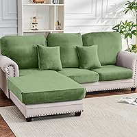 Vista 96 de Funda para Sofá de Terciopelo Elástico Funda de Cojín de Sofá 1 Pieza - Funda Elástica Lavable para Asiento o Respaldo, Fundas de Asiento para Sofás
