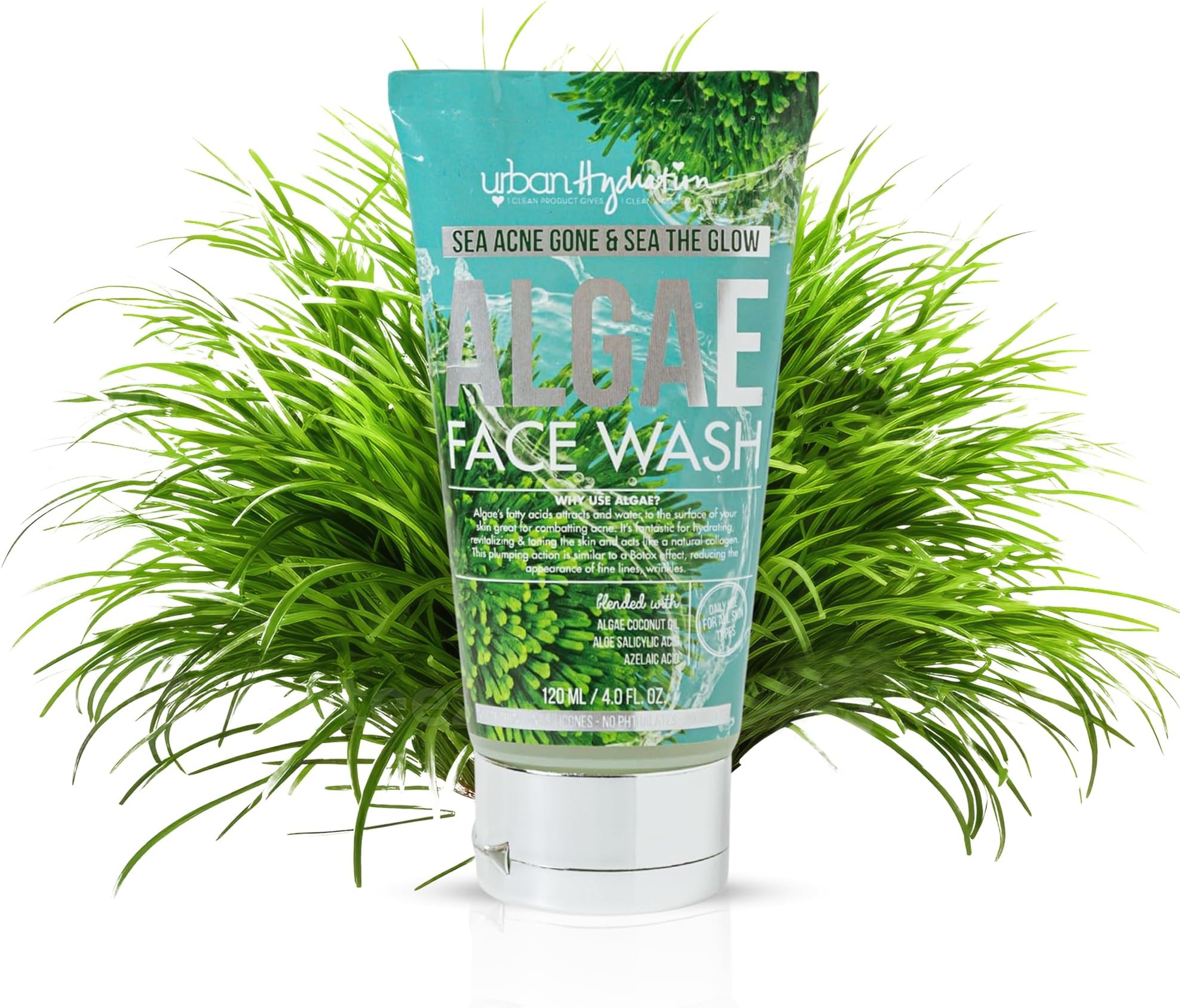 Sea Acne Gone Algae Face Wash | Helps with Acne, Reduces Redness and Inflammation For All Skin Types | 4 Fl Ounces