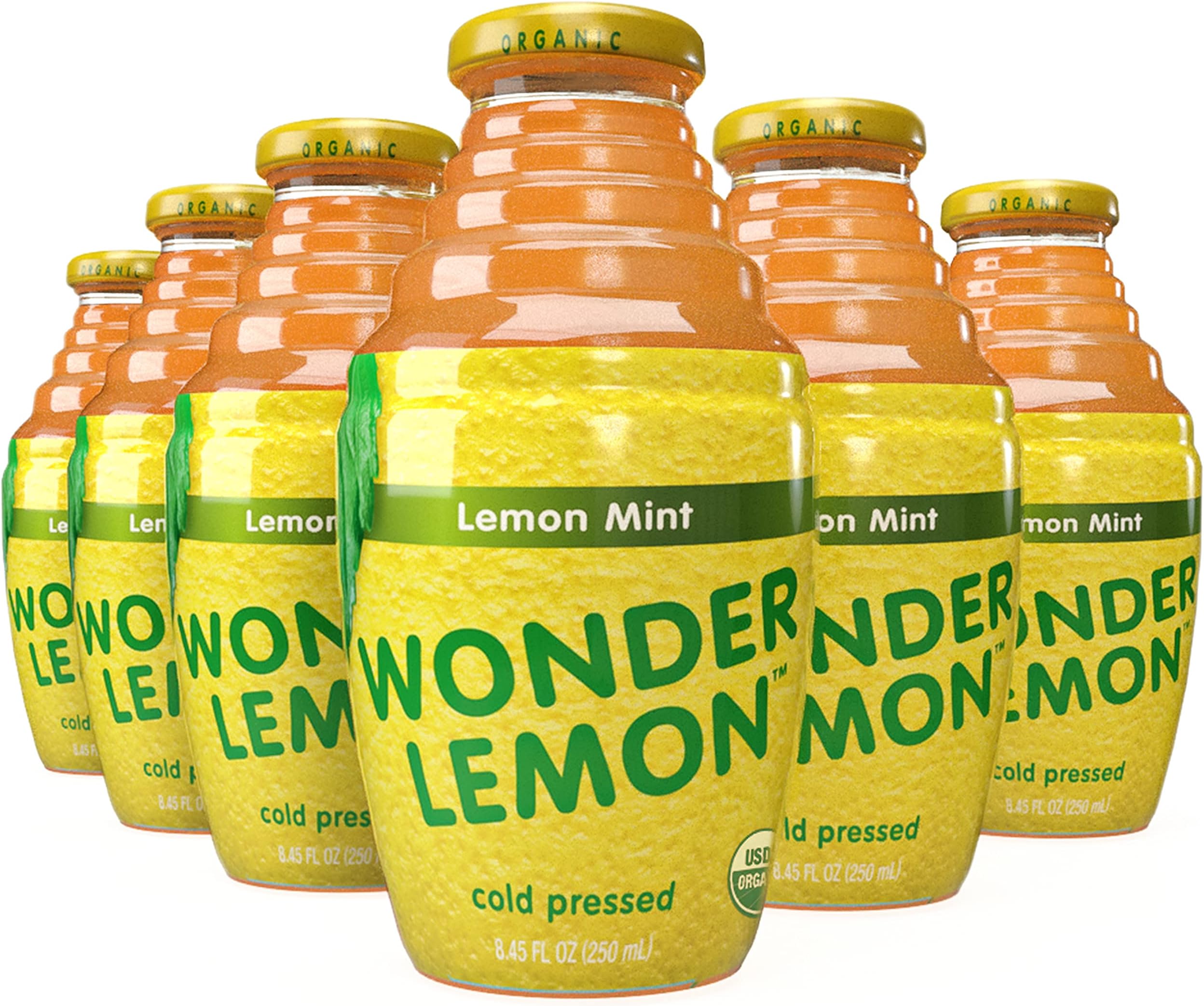 Organic Lemon Mint Cold Pressed Juice, 8.45oz (6 Pack)