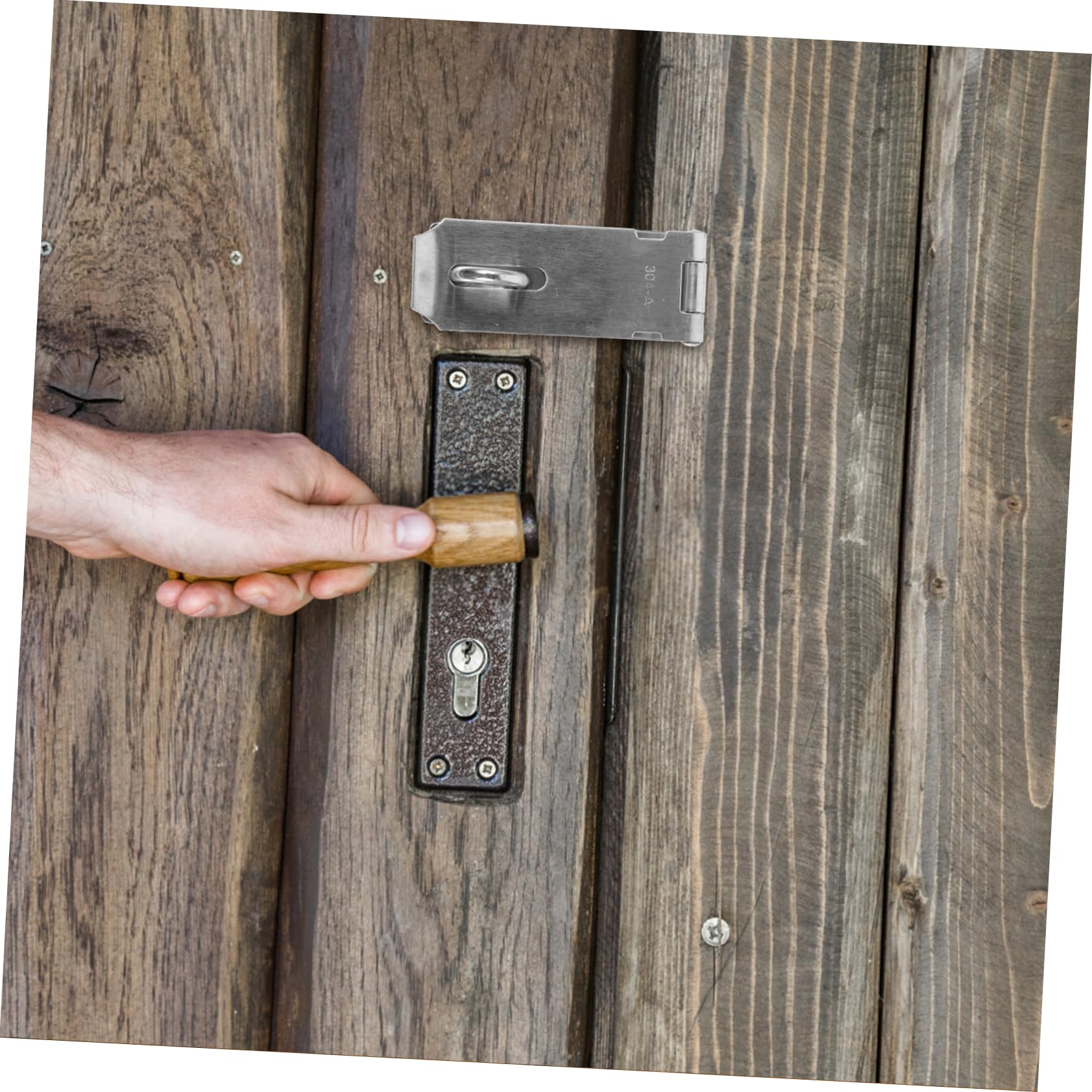 Tofficu 5 Ensembles Lot De Targettes Acier Inoxydable Avec Serrure Hasp Latch Durable Pour Portes Fenêtres Armoires Installation Facile Sécurisée 2 Pièces * 5