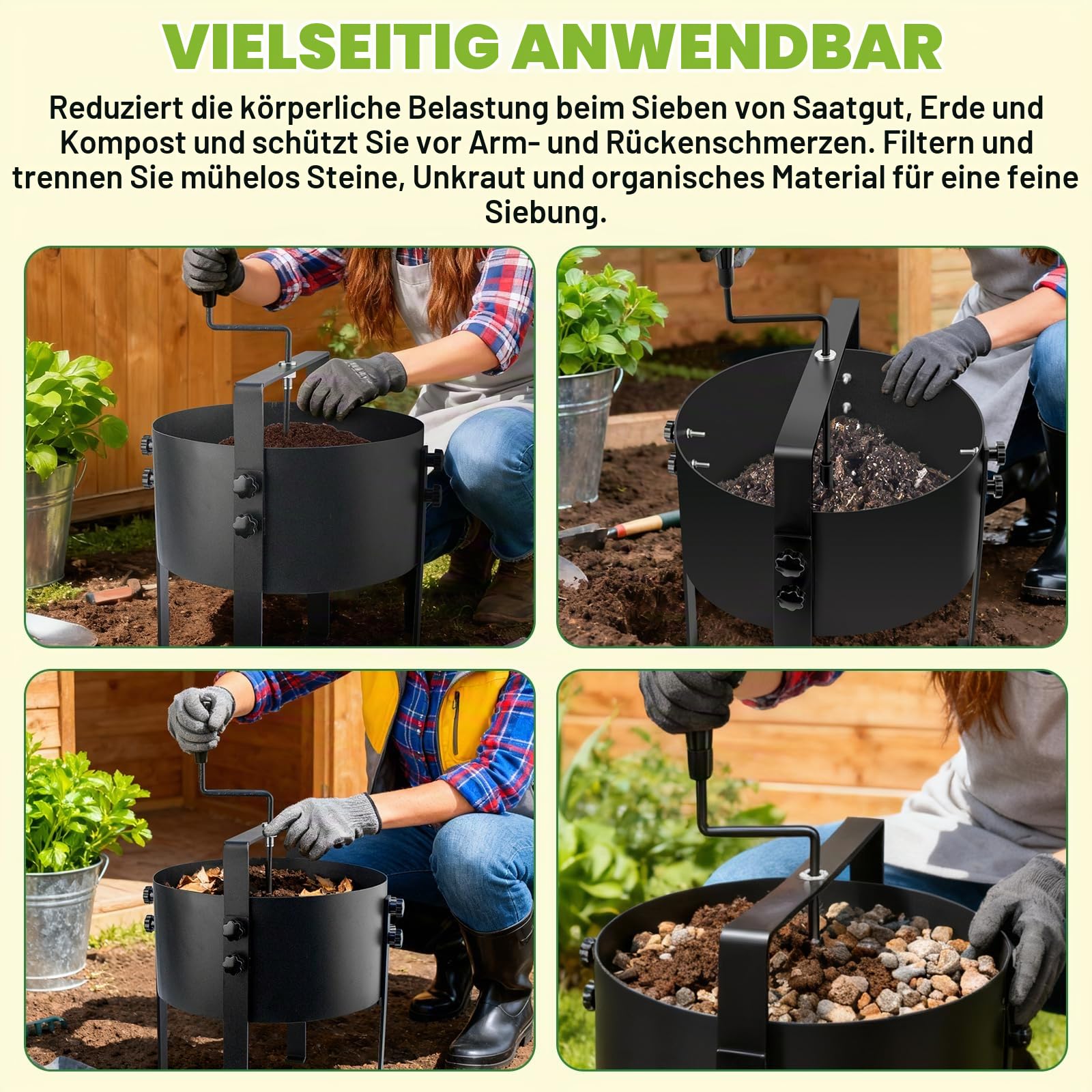 LIROPAU Gartensieb, Kompostsieb
