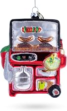 BBQ Grill Glass Christmas Ornament