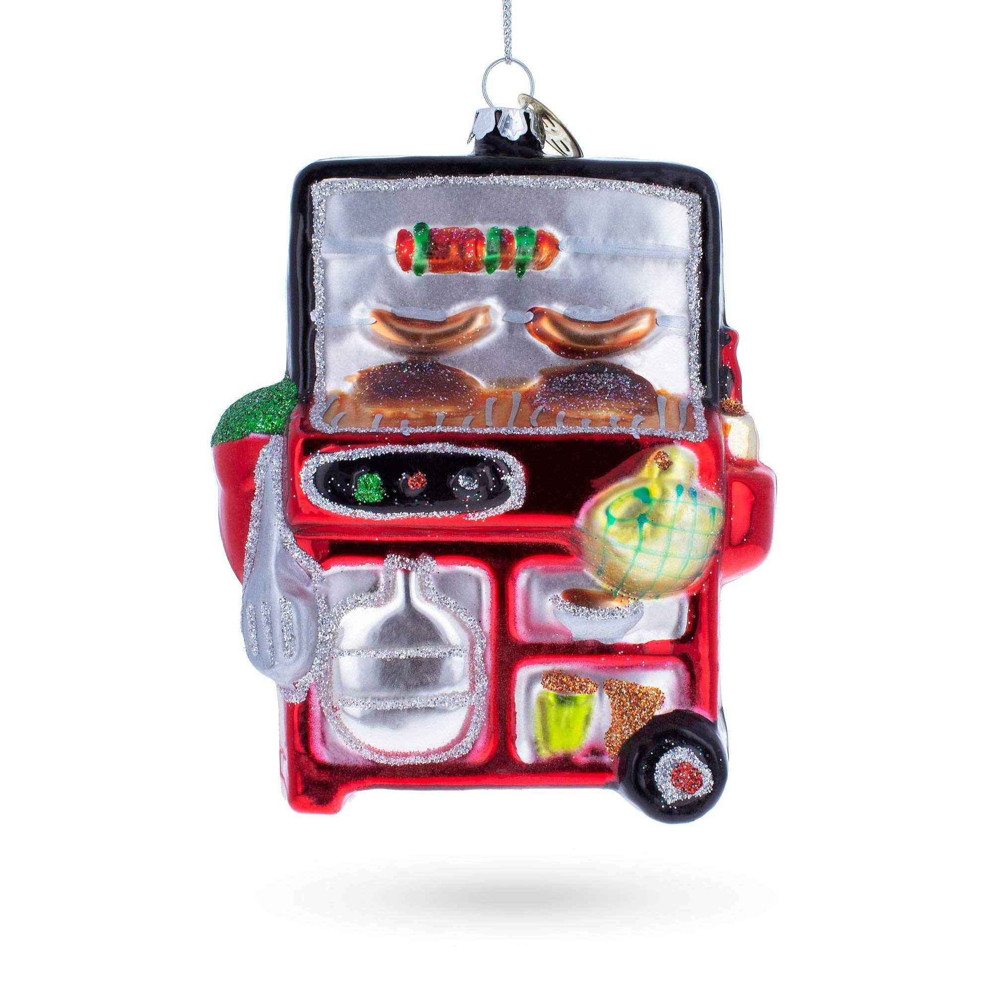 Grillade de Noël en verre soufflé unique pour décorer le sapin
