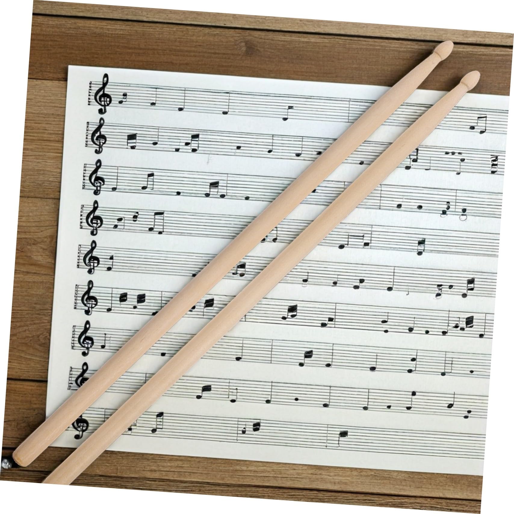 12pares Baquetas de Jazz de Baquetas Ligeras de Madera con Puntas Redondas para Batería Aptas para Entrenamiento Manual y Uso Conciertos de Música