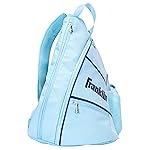 Franklin Sports Pickleball Sling Bag - Pickleball Backpack for Men & Women - Holds 6 Paddles, Balls & Accessories - Carolina Blue