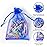 YHJZ 100PCS Organza Bags, 4x6 inches (10x15cm) Small Mesh Bags Drawstring, Blue Jewelry Gift Pouches for Wedding, Party, Festival, Bathroom Soaps (Blue)