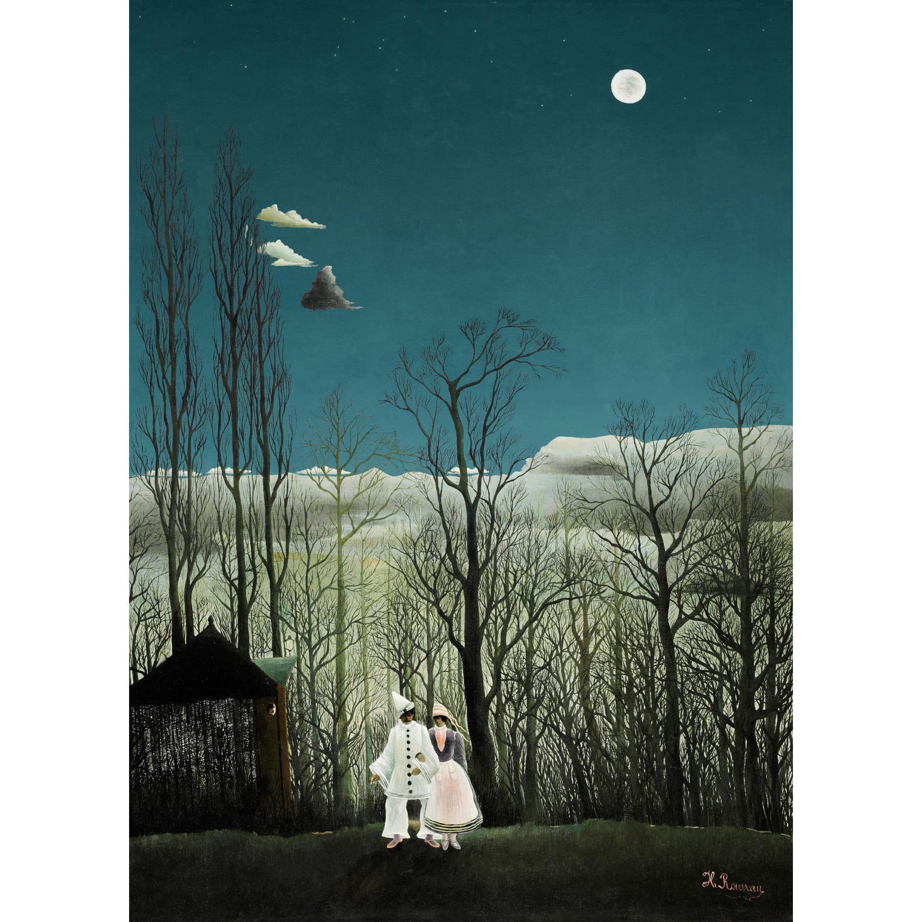 Henri Julien Felix Rousseau French Carnival Evening Large Wall Art Print Canvas Premium Poster Mural