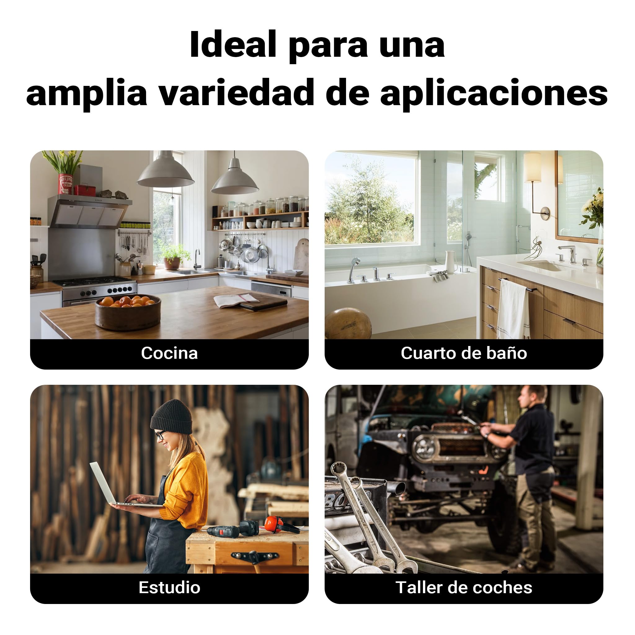 WilTec Portarollos de Pared para Rollos de hasta Ø 40, dispensador de Papel, Film o Papel de Aluminio 310 x 455 x 385 mm, metálico, Ideal para cocinas, talleres u oficinas, Toallas de Papel