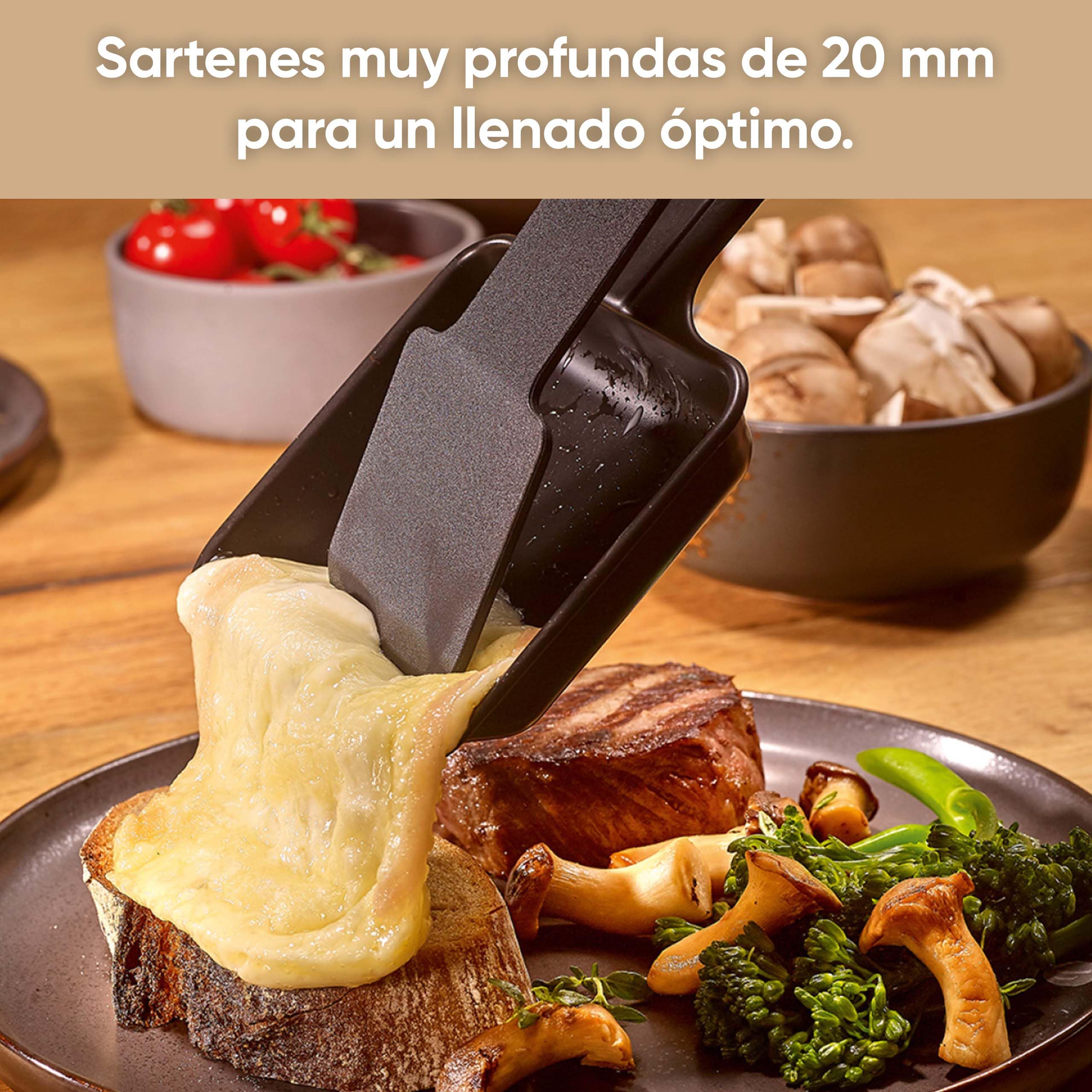 SEVERIN Raclette Grill Digital con Filtro de Aire Circulante, Parrilla Eléctrica para 8 Personas, Placa y Sartenes Aptas para Lavavajillas, Control de Temperatura Digital RG 2350