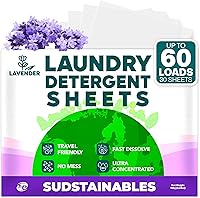 Vista 9 de Sudstainables Hojas de detergente para ropa de 200 cargas: hoja de lavandería soluble para lavadoras, alternativa compacta al detergente líquido