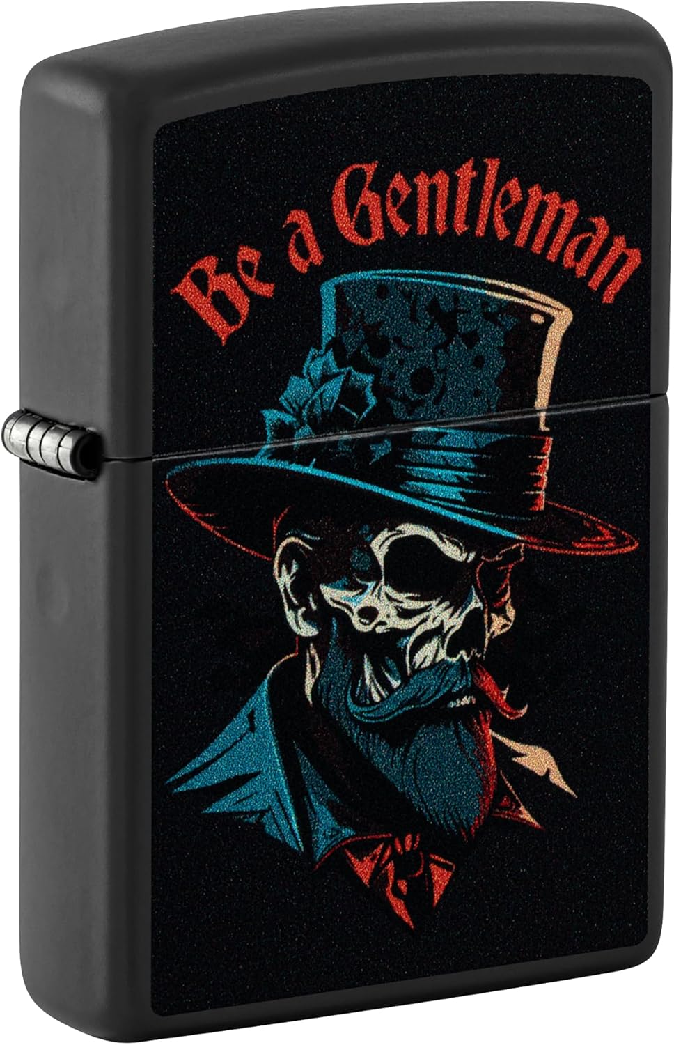 Zippo Windproof Lighter, Be A Gentleman, Grey Dusk, Colour Image, Refillable, Reusable, Windproof Design, Gift Box, Made in USA