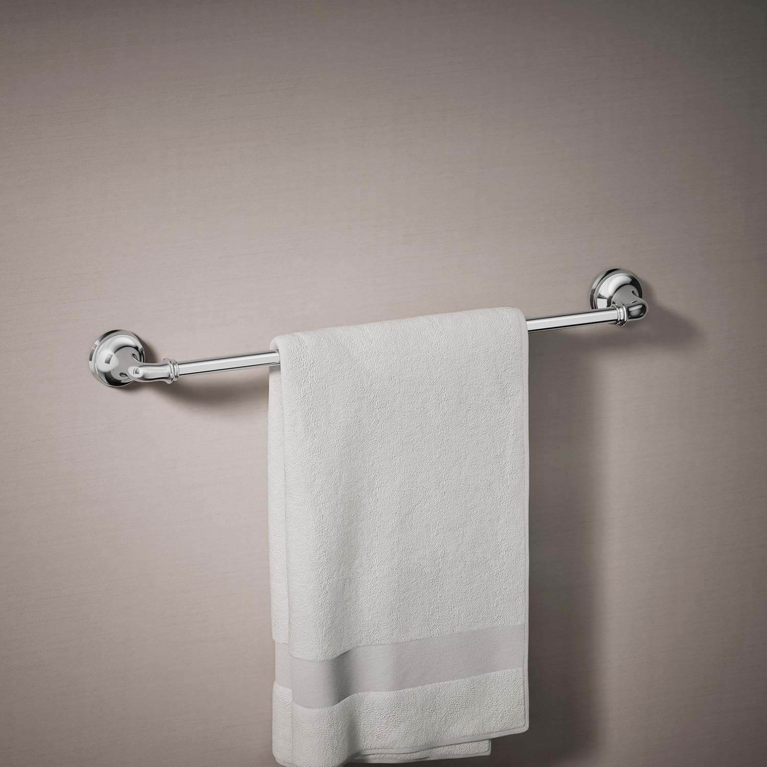 kohler 27384-cp bellera® 24" towel bar, polished chrome towel bar 24" polished chrome