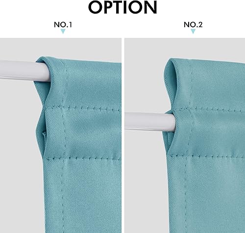 Miniatura 188 de Deconovo Cortina opaca de Navidad para puertas de vidrio y luces laterales, panel de privacidad con aislamiento térmico con doble bolsillo para