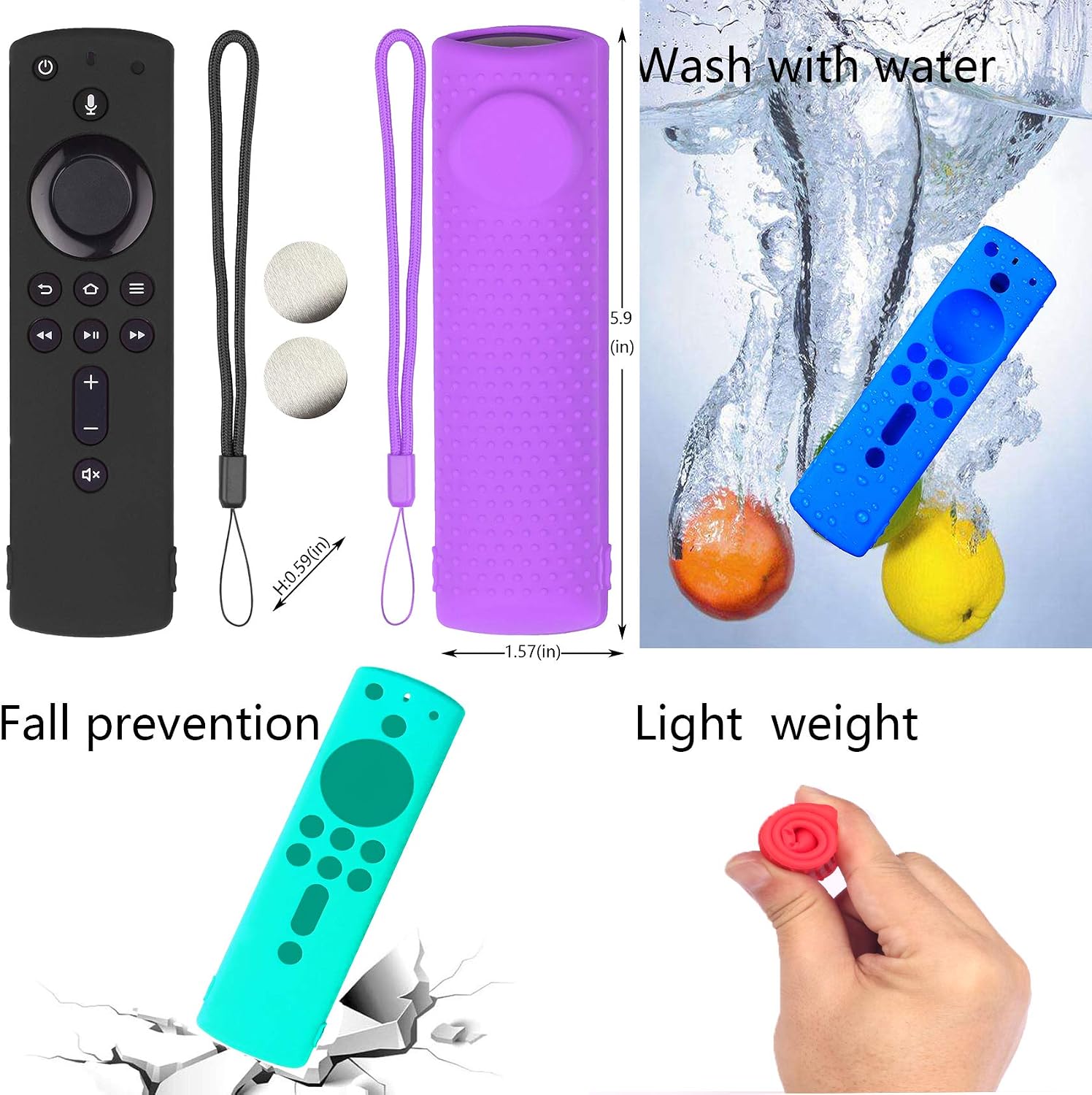 Magnetic Stick Remote Cover for FireStickstickTv 4k FireStickRemote Cover Solves The Storage Problem,You can Attach FireSticksticks4k Control to Iron Material or Stick It On a Smooth Surface [2Pack]