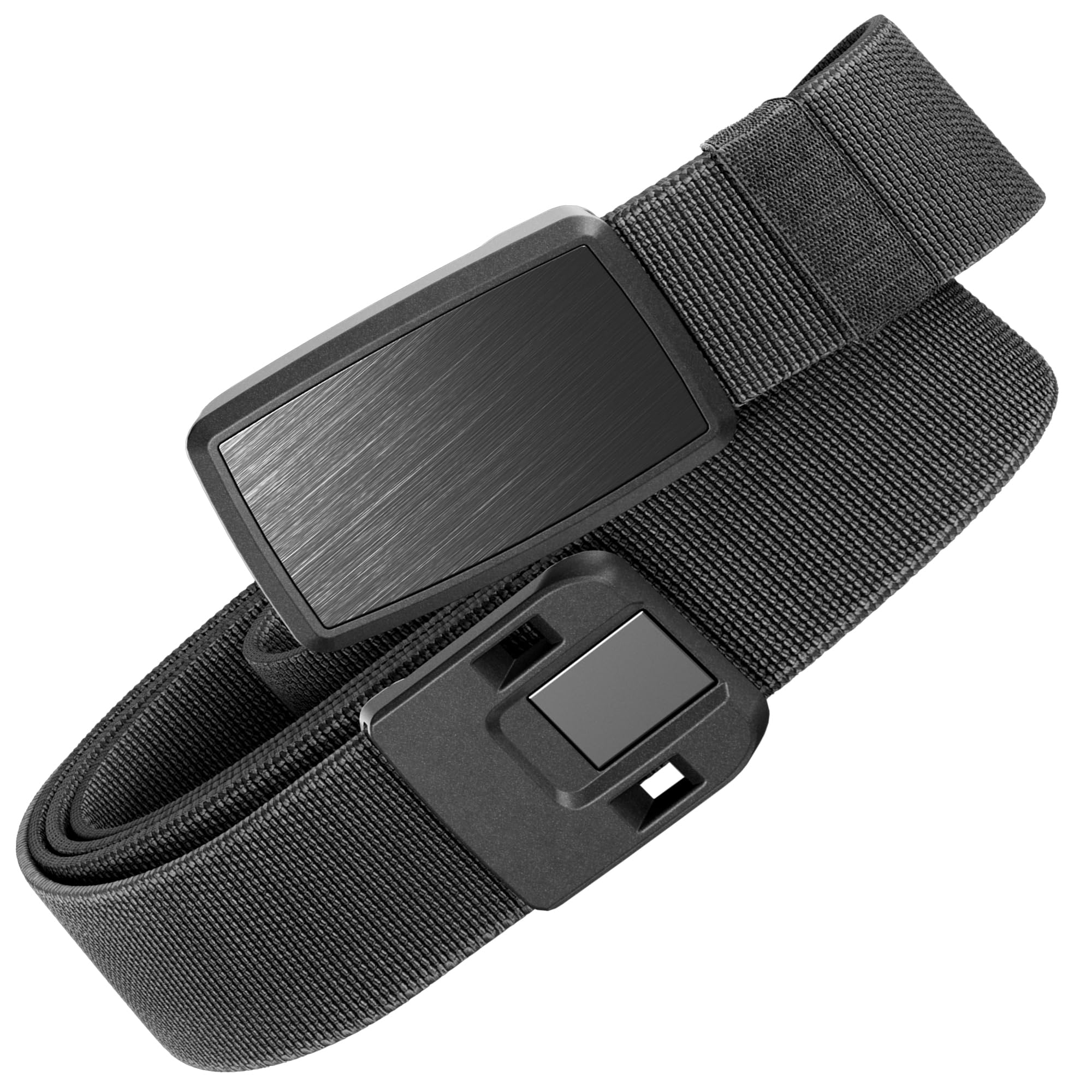 Groove Life Men and Women Belts for Jeans, Unisex Adjustable Elastic Fit with Magnetic Flat Clasp, Invisible Low-Profile