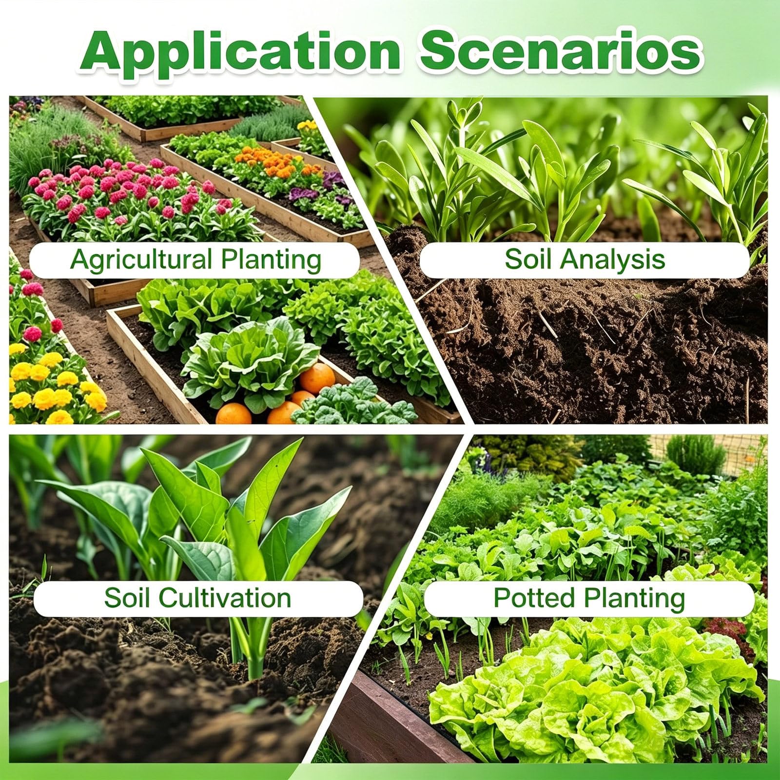 Medidor Digital de Humedad del Suelo 7 en 1: Medidor de Ph, Humedad del Suelo y Temperatura, con Pantalla LCD Retroiluminada. Medidor de Suelo para Jardín, Césped, Cuidado de Plantas