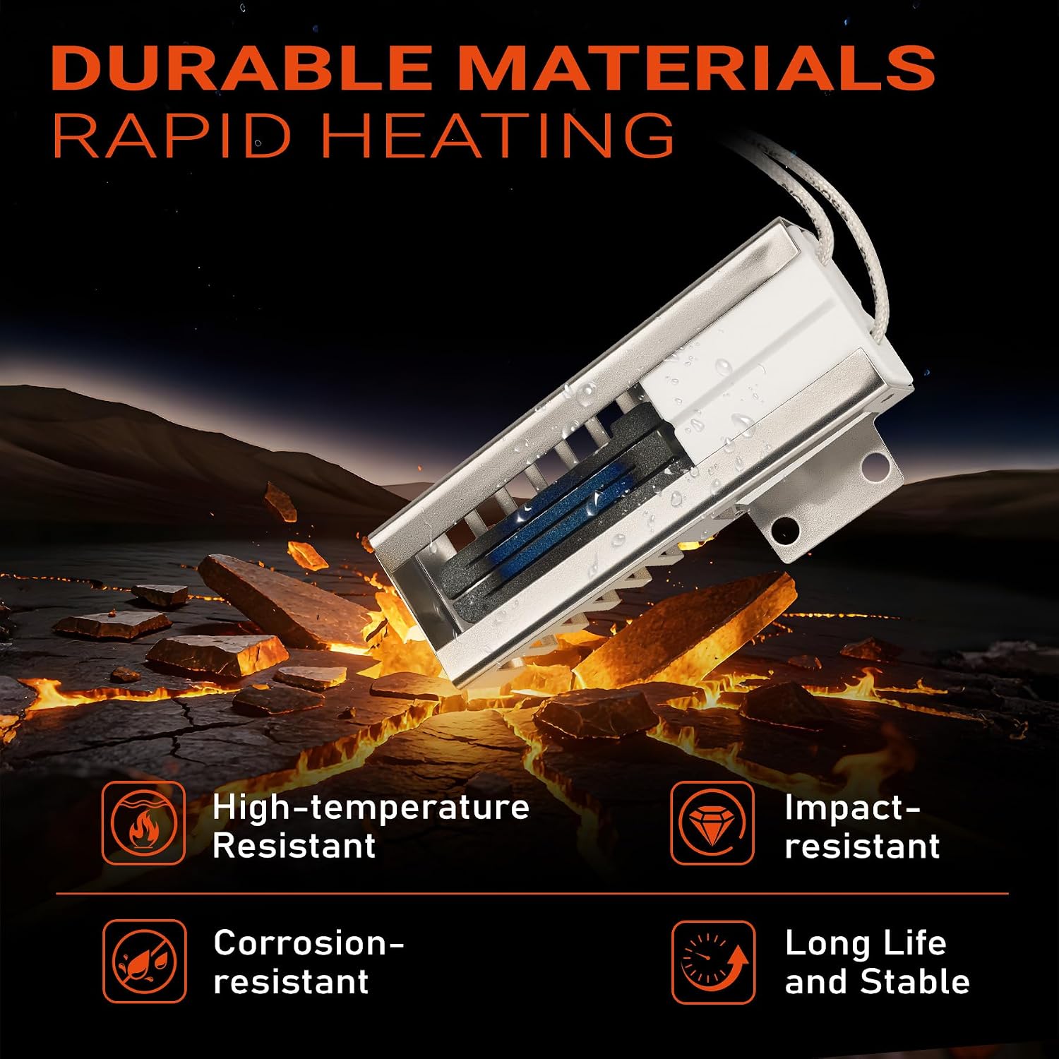 NR038KX Gas Range Oven Igniter Compatible with Thor HRG Series HRG3026 HRG3080U HRG3031U HRG3618U HRG3609U HRG4804U HRG4808U for Thor LRG3001U Ignitor Replacement DVTH-5310 DVTH-5316 DVTH-5319