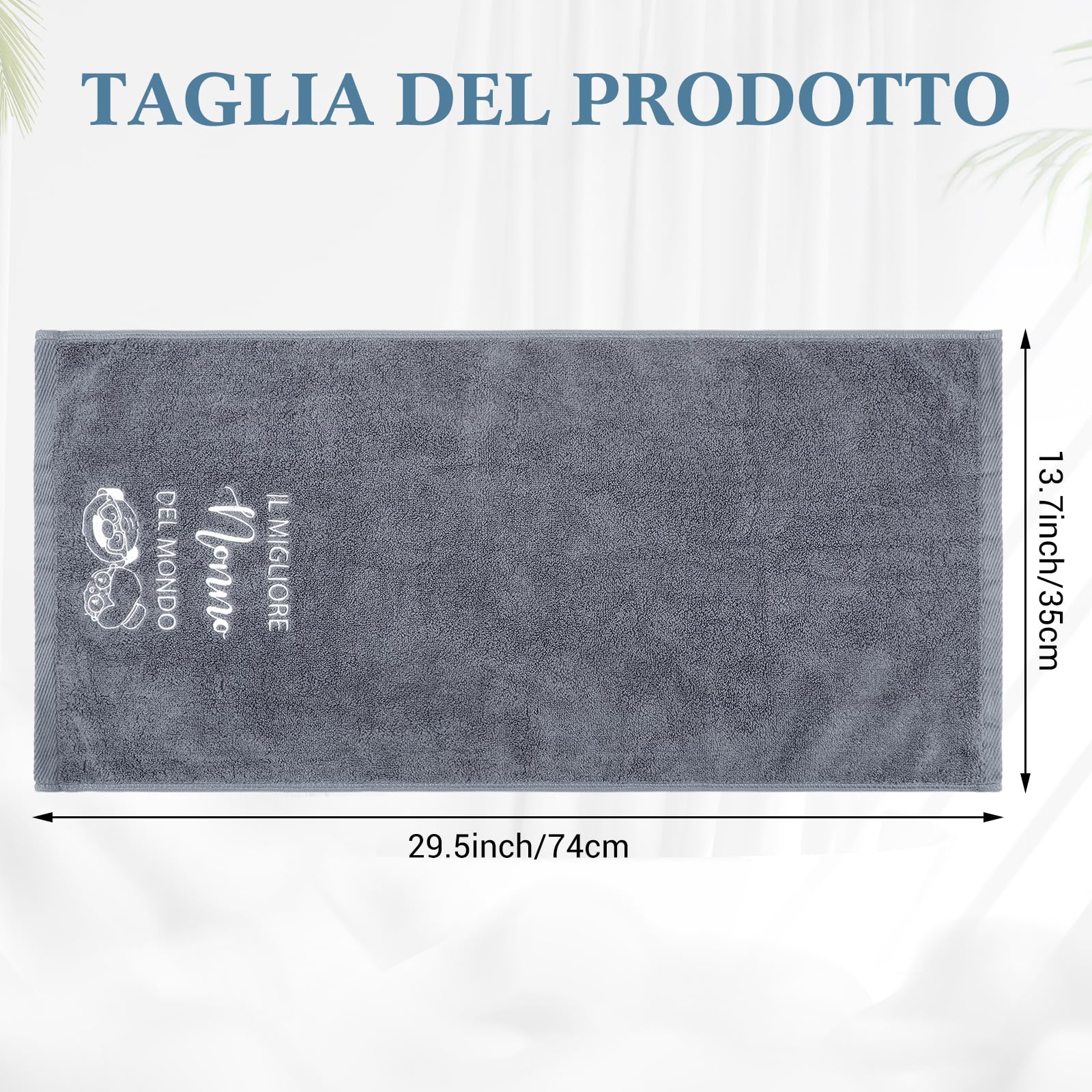 Photect Set Regali per Nonni Asciugamani con Ricamo 35 x 75 cm Regalo di Natale Compleanno Anniversario Festa Papà Mamma Asciugamano Festa del Nonna Nonno (Nonni)