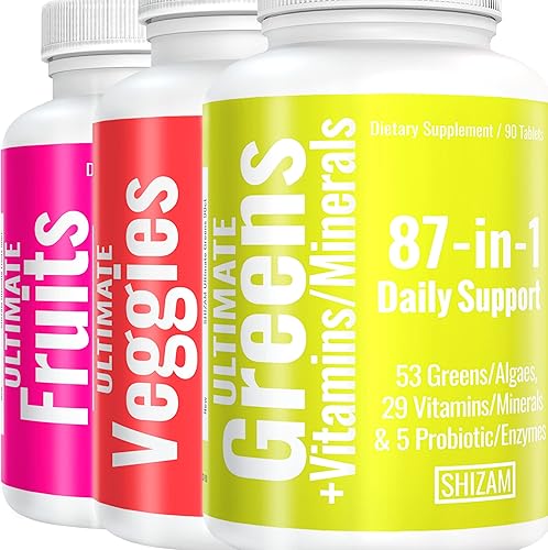 SHIZAM Vegano Whole Foods Super-Greens and Superfoods Suplementos multivitaminas y minerales verdes para mujeres y hombres Alt para jugo de frutas