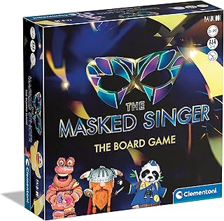 Clementoni-61342-Masked Singer-board games for 8 years olds and older, family games for teens and adults, 2-6 players, board games TV show, card games, fun challenges, ENGLISH VERSION, Multicolor