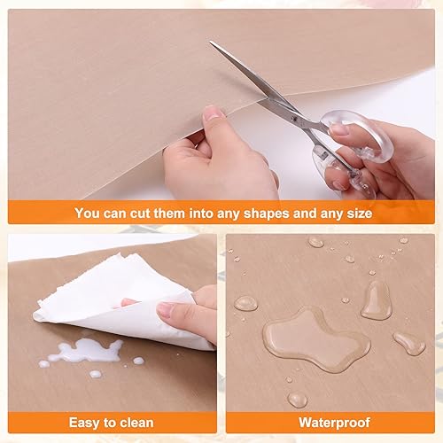 Miniatura 3 de HTVRONT Hojas de teflón para prensa de calor, láminas de teflón PTFE antiadherentes de 12 pulgadas x 8 pies y rollos de vinilo HTV de 12 pulgadas x