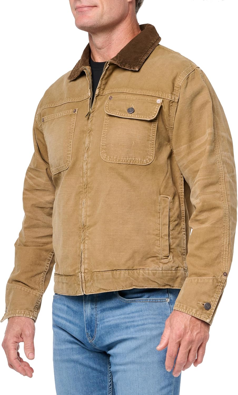 Lucky Brand Mens Lucky Brand Men's Corduroy Collar Trucker Jacket