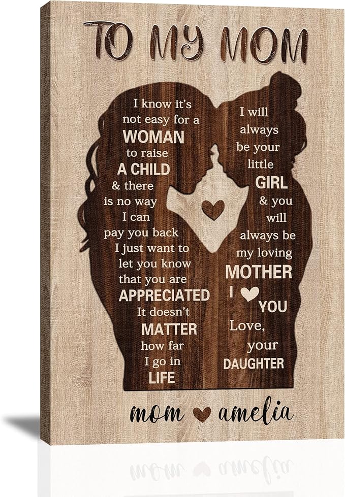 Personalized Mother's Day Picture Frame – Custom Building Blocks Photo Gift For Mom, Wife, Grandma