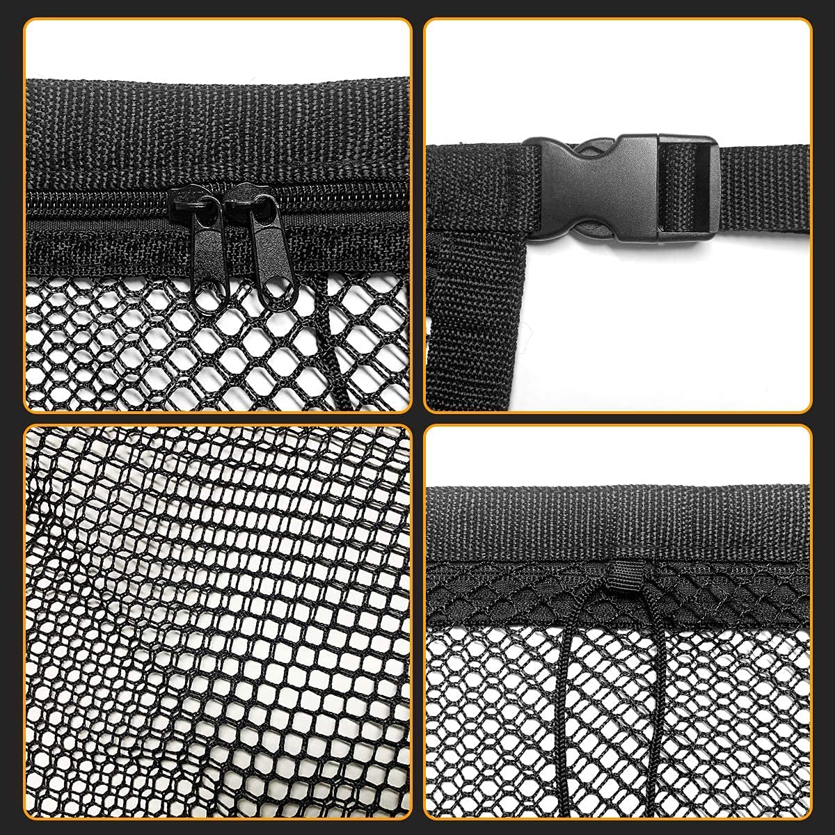 Rete Portaoggetti Da Soffitto Per Auto, Universale 89x65 Cm, Con Tasca, Regolabile, Per SUV E Crossover, Accessorio Interno