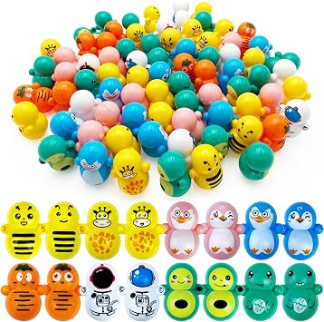 XIPEGPA 70PCS Mini Tumbler Toys Mini Animal Toy Party Favors for Boys Girls for Classroom Rewards Goodie Bag Filler Treasure Box Gifts Birthday Party Favors