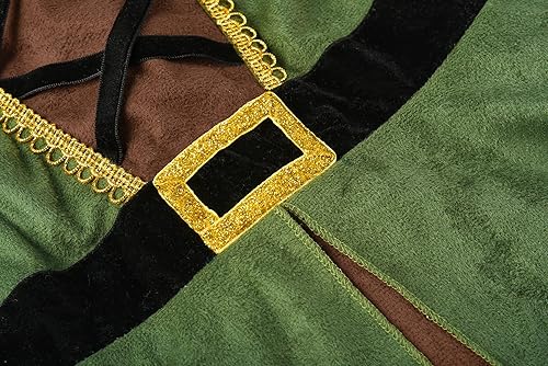 Miniatura 6 de ReliBeauty - Disfraz de arquera para niñas, disfraz de cazadora para niñas con capa, verde