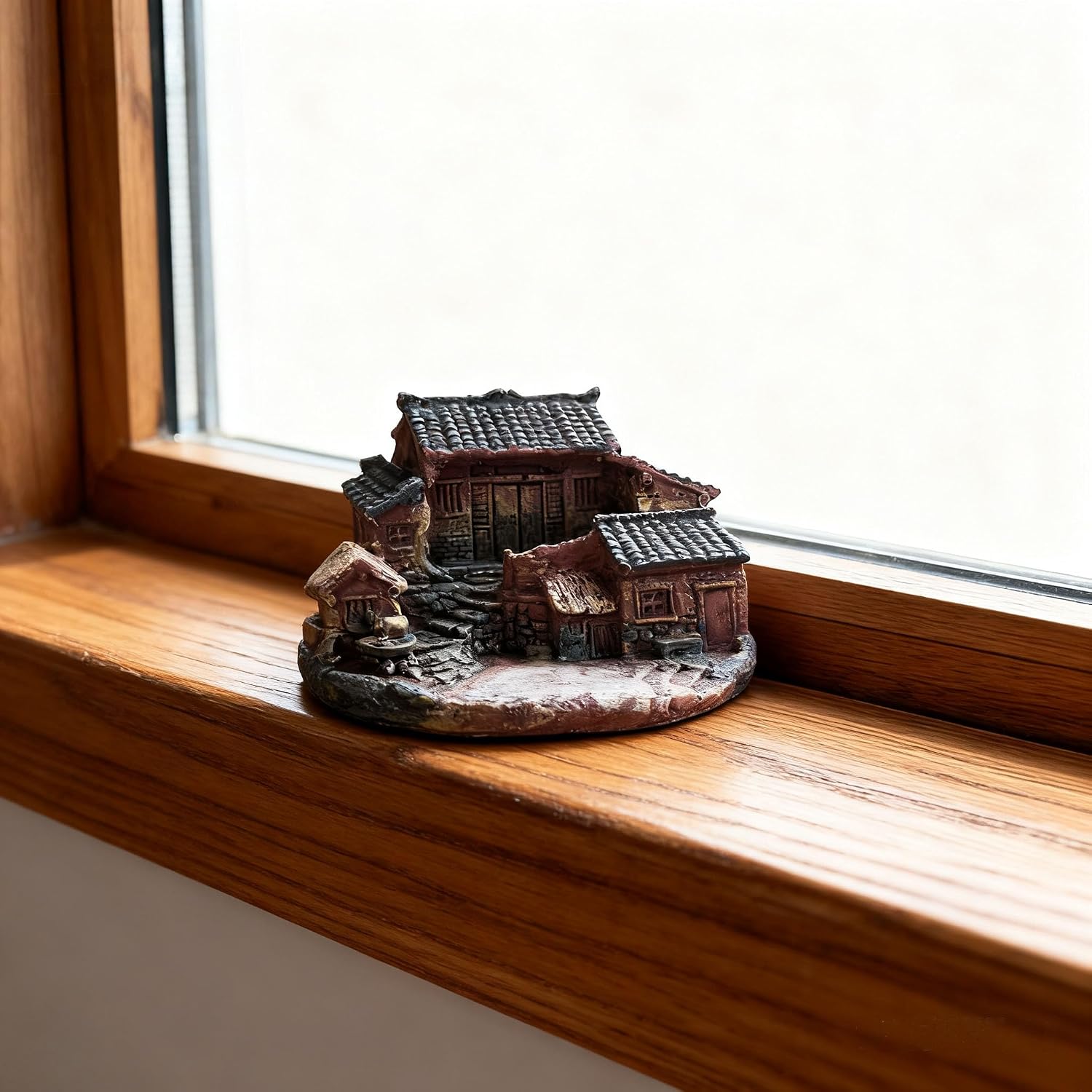 Resin Houses, Miniature Fairy Cottage Houses for Gardens, Patio Outdoor Decor Transform Your Miniature Garden into an Enchanting Village Scene with This Beautifully Detailed Stone
