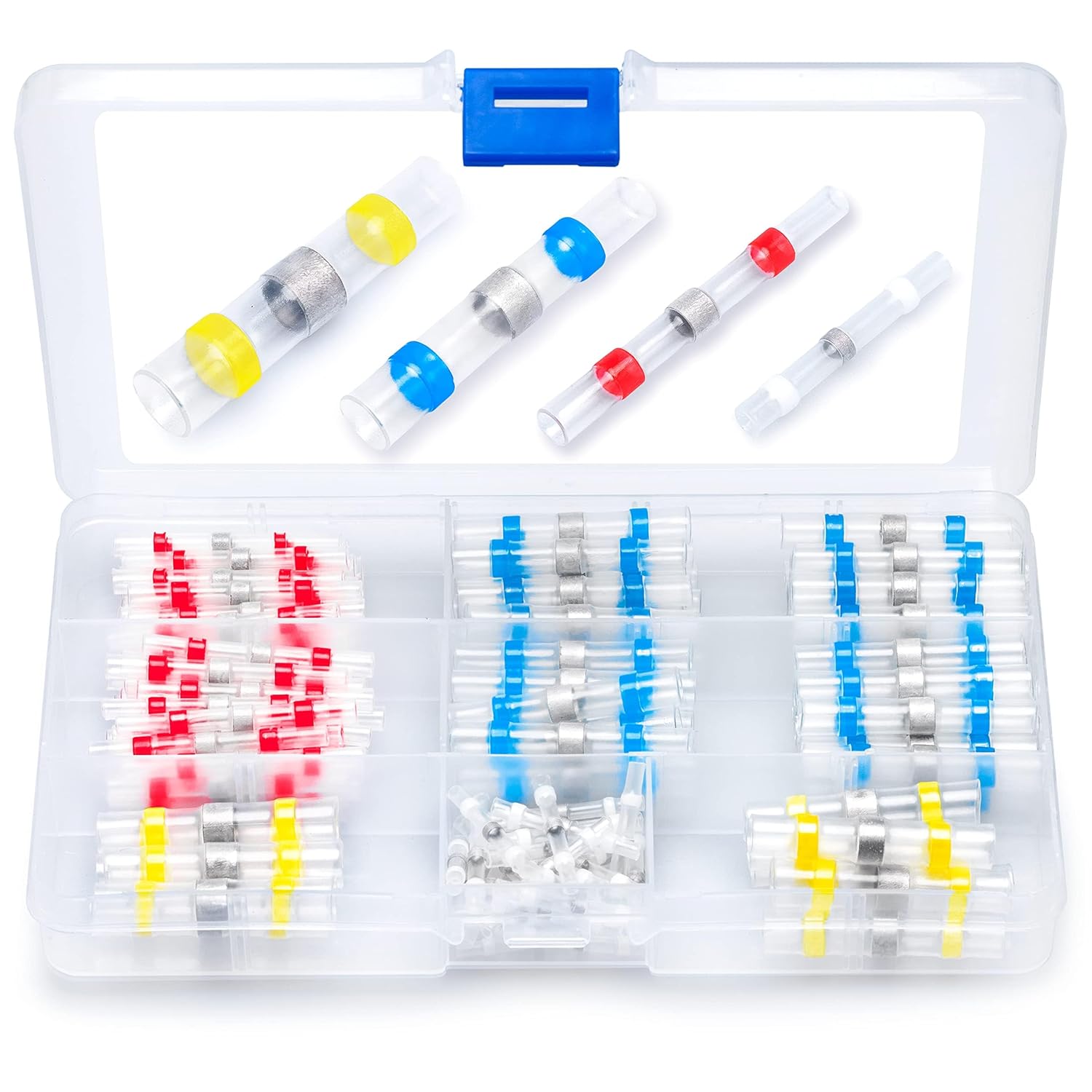 Wirefy Solder Seal Wire Connectors Kit - Heat Shrink Wire Connectors Kit - Waterproof Solder Sleeves - Self Soldering Wire Connectors - Set 26-10 AWG | Wire Butt Connectors Heat Shrink 110 PCS